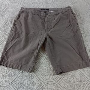 Kenneth Cole New York Gray Flat Front Cotton Shorts‎